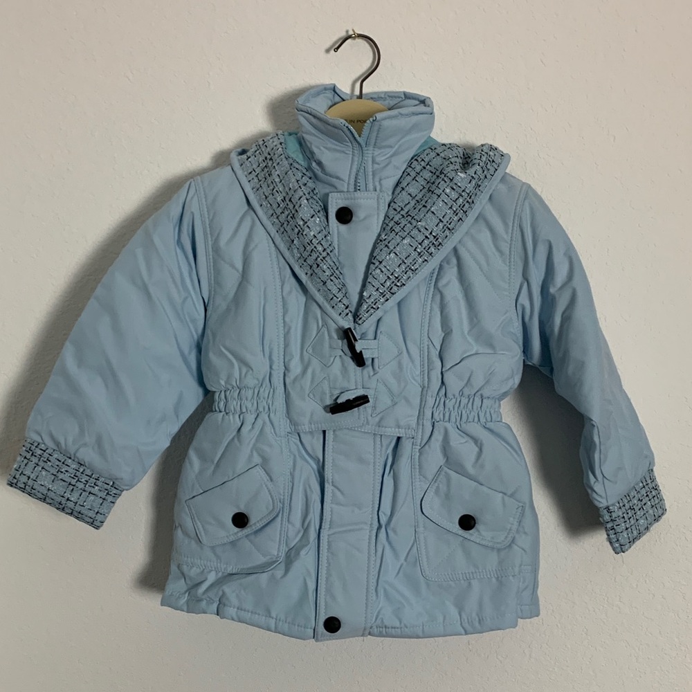 Charming Sky Blue Kids Puffer Jacket